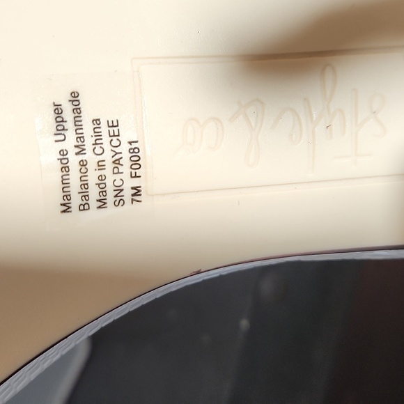 STYLE& CO Paycee Reptile Embossed Open Toe Strap Heel White 7M - Picture 11 of 11